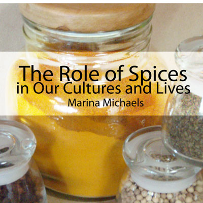 Album art for Spices: a large jar of turmeric surrounded by smaller spice jars